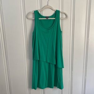 Lilla P Stretch Green Jersey Double Layer Tank Dress Size XS